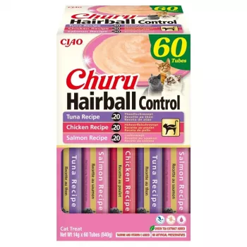Inaba Cat Churu Hairball Control kattegodbidder (60 x 14 g)