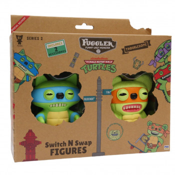 P.m.i. Kids World Fuggler S2 Swap & Style figurer - 2-pak (Leonardo & Michelangelo)