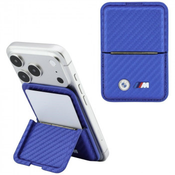 BMW M Carbon Metal Logos MagSafe-wallet, blå