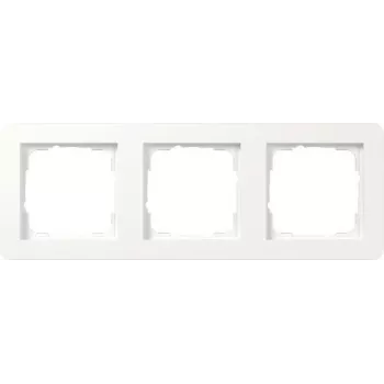 Gira dækramme 0213150, 3-delt, Gira E1, ren hvid, blank