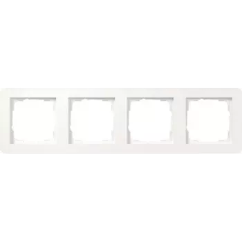 Gira dækramme 0214150, 4-delt, Gira E1, ren hvid, blank