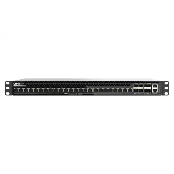 QNAP QSW-M7230P-2X4F24T L3 Lite-administreret switch, 2 x 100-Gigabit-QSFP28 + 4 x 25-Gigabit-SFP28 + 24 x 100/1000/2.5G/5G/10G (PoE++)