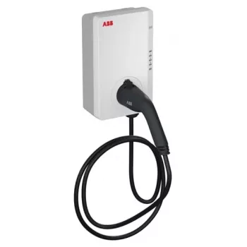 ABB Terra AC TAC-W22-G5-R-C-0 wallbox EV-lader, 22 kW, Type 2, 5 m kabel, hvid