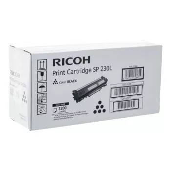 Ricoh 408295 SP 230L Tonerkassette, 1200 sider, sort